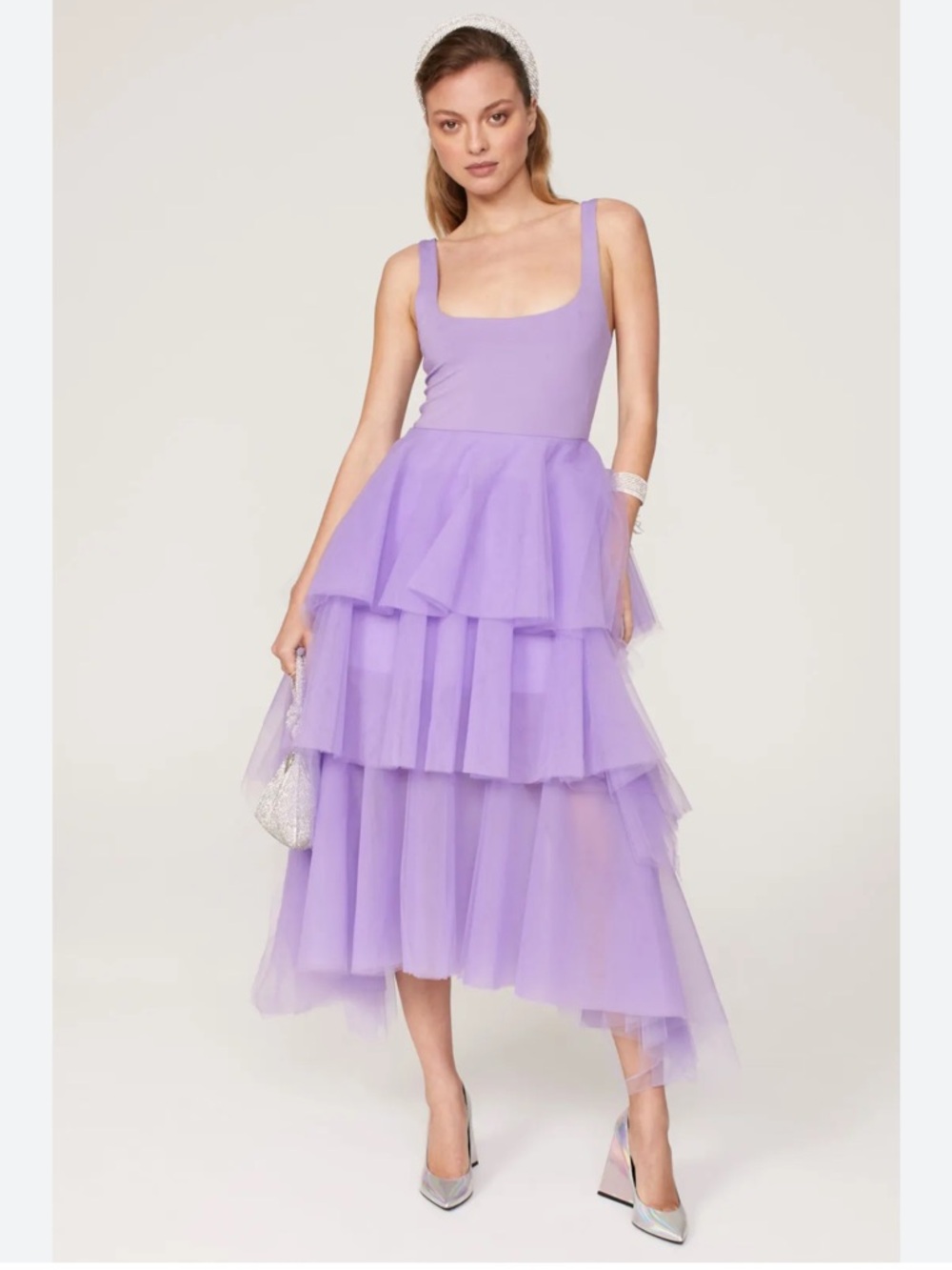 Elle Zeitoune Size Large Dress Lavender Ballerina Inspired Tulle Occasion Prom
